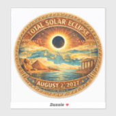 Mosaik-Stil 2027 Eclipse Aufkleber (Blatt)