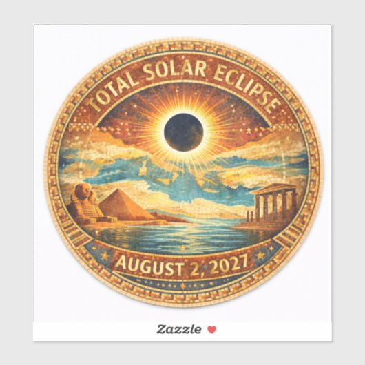 Mosaik-Stil 2027 Eclipse Aufkleber (Blatt)