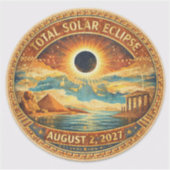 Mosaik-Stil 2027 Eclipse Aufkleber (Vorderseite)