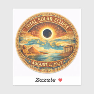Mosaik-Stil 2027 Eclipse Aufkleber