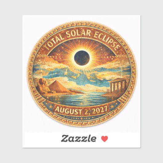 Mosaik-Stil 2027 Eclipse Aufkleber (Blatt)