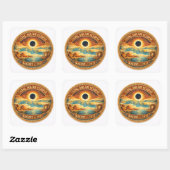 Mosaik-Stil 2027 Eclipse Quadratischer Aufkleber (Blatt)