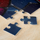 Mosaik-Stil Eule und Wolf Wildlife Lebendig Puzzle (Seite)