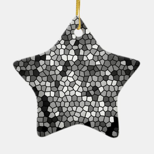 Mosaik Stones Glass Black Gray White Keramik Ornament (Hinten)