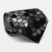 Mosaik Stones Glass Black Gray White Krawatte (Gerollt)