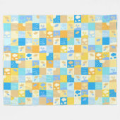 Mosaik Strand und Ozean inspiriert Sommer Fleecedecke (Vorderseite (Horizontal))