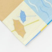 Mosaik Strand und Ozean inspiriert Sommer Fleecedecke (Ecke)