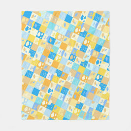 Mosaik-Strand und Ozean inspirierte Sommer-Fleece  Fleecedecke