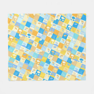 Mosaik-Strand und Ozean inspirierte Sommer-Fleece Fleecedecke