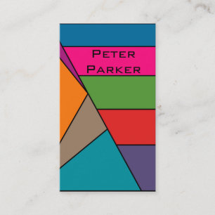 MOSAIK-Streifendreiecke färbten III + Ihre Ideen Visitenkarte