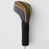 Mosaik Stripes Golf Head Cover Headcover (angewinkelt)