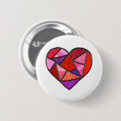 Mosaik-Suncatcher-Liebe aus Glasherz Button (Vorne & Hinten)
