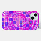 Mosaik Swirl Pink Lila iPhone Case (Rückseite (Horizontal))