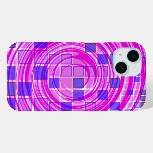 Mosaik Swirl Pink Lila iPhone Case (Rückseite (Horizontal))