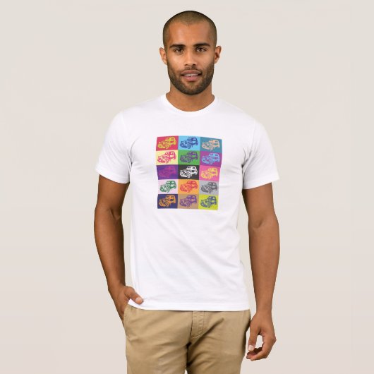 Mosaik-T-Shirt Citroen 2CV T-Shirt (Vorne ganz)