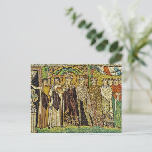 Mosaik Theodora Byzantinisch-orthodoxes Symbol Postkarte (Stehend Vorderseite)