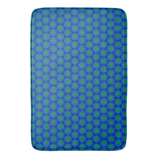 Mosaik Tile Blue und Green Bath Mat Badematte (Vorderseite Vertikal)