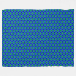 Mosaik Tile Blue und Green Fleece Blanket