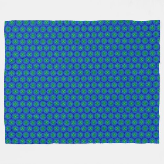 Mosaik Tile Blue und Green Fleece Blanket (Vorderseite (Horizontal))