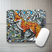 Mosaik Tile Fox Wildlife Art Mousepad