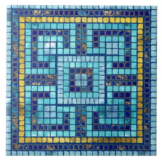 Mosaik Tile Greek Meander Key Fliese (Vorderseite)