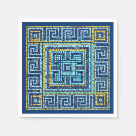 Mosaik Tile Greek Meander Key Serviette (Vorderseite)