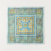 Mosaik Tile Greek Meander Key Wandteppich (Vorderseite)