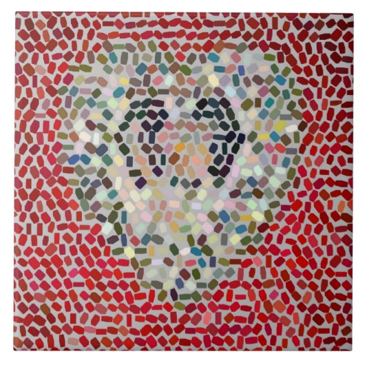 Mosaik Tile Herz Keramik Tile Fliese (Vorderseite)