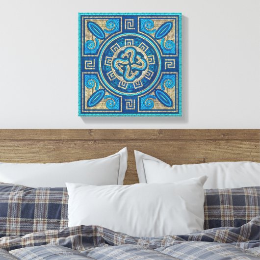 Mosaik Tile Ornament Leinwanddruck (Insitu (Schlafzimmer))