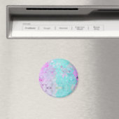 Mosaik Tile Pink Rainbow Mermaid Muster Print Magnet (In Situ (Geschirrspüler))