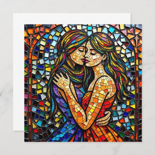 Mosaik Tile Style Ai Art Romantische Stilrichtung (Vorne/Hinten)