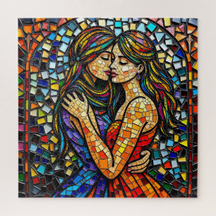 Mosaik Tile Style Ai Art Romantische Stilrichtung Puzzle