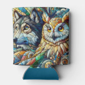Mosaik Tile Wolf und Owl Dosenkühler (Rückseite)