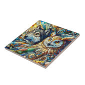 Mosaik Tile Wolf und Owl Fliese (Seite)