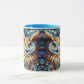 Mosaik Tile Wolf und Owl Tasse (Zentrum)