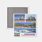 Mosaik TJ007 von TAJIKISTAN, Asien, Kühlschrank Magnet (Vorderseite/Rückseite)