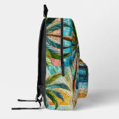 Mosaik Tropical Beach Sunset Palm Tree Bedruckter Rucksack (Links)
