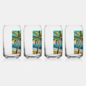 Mosaik Tropical Beach Sunset Palm Tree Dosenglas (Rechts)