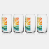 Mosaik Tropical Beach Sunset Palm Tree Dosenglas (Links)