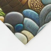 Mosaik Tropical Beach Sunset Palm Tree Fleecedecke (Ecke)