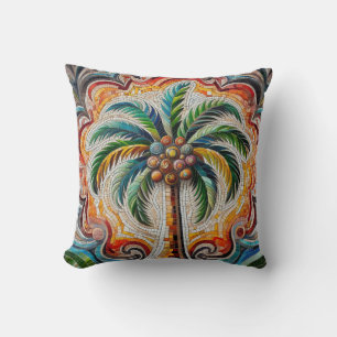 Mosaik Tropical Palm Tree Art Kissen