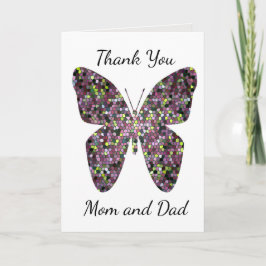 Mosaik Vielen Dank Mama und Vater Abschluss Uni Dankeskarte