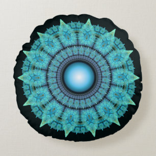 Mosaik visuelles weiches Muster Rundes Kissen