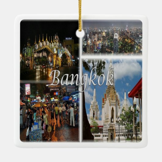 Mosaik von BANGKOK, Thailand, Asien, Keramikornament (Rückseite)