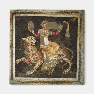 Mosaik von Dionysus eine Leopard c.180 ANZEIGE Magnet