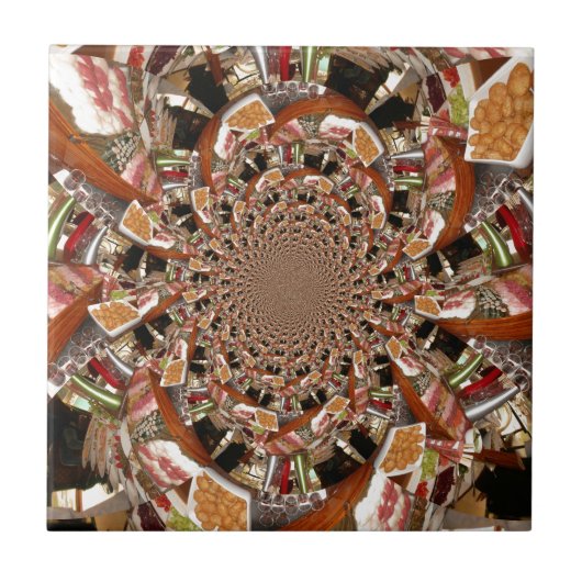 Mosaik von Sushi Brown Colors Fliese (Vorderseite)