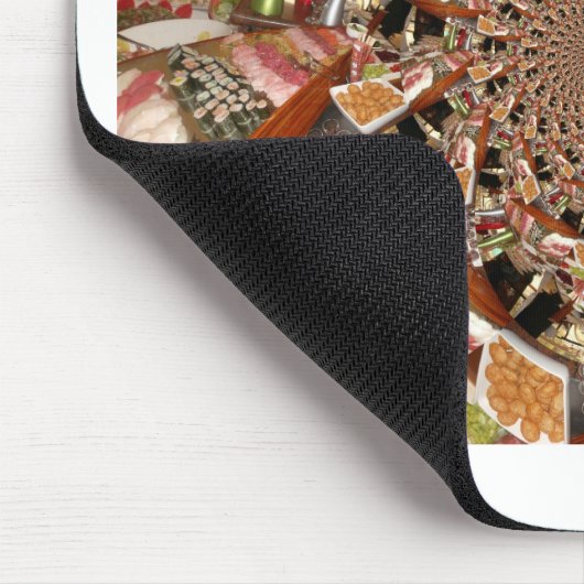 Mosaik von Sushi Brown Colors Mousepad (Ecke)