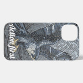 Mosaik-Wanderfalke Aktion Erster Prädator iPhone Hülle (Rückseite (Horizontal))