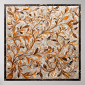 Mosaik Wandkunst mit Blätter Poster (Vorne)