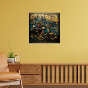 Mosaik Wandkunst mit Blätter Poster
